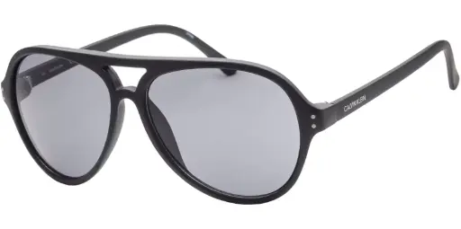 [CK19532S 001] Calvin Klein Men's Matte Black Retro Pilot Sunglasses - CK19532S 001