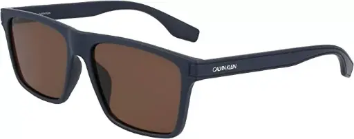 [CK20521S] Calvin Klein Square Matte Navy/Brown 56 mm Men's Sunglasses CK20521S