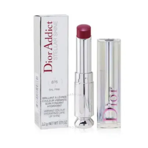 [876] Dior Addict Stellar Shine Lipstick - #876 Bal Pink (Dark Raspberry)