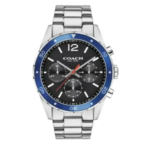 [14602084] Coach  Stainless Steel Black Dial Chronograph  Watch  - 14602084