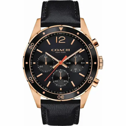 [14602087] COACH black strap chronograph men's watch 14602087