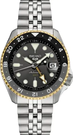 [SSK021] Seiko 5 Sports GMT SSK021 Grey Two-Tone