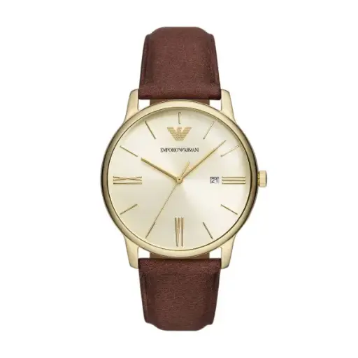[AR11610] Emporio Armani Leather Strap Watch AR11610