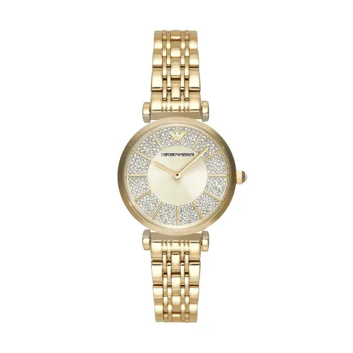[AR11608] Emporio Armani Gold Analogue Watch AR11608