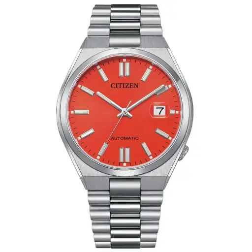 [NJ0158-89W] CITIZEN limited edition watch in collaboration with Pantone, featuring a bold Blazing Red dial NJ0158-89W