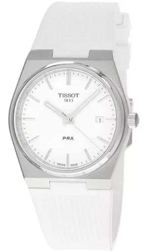 [T137.410.17.011.00] TISSOT PRX 40MM Quartz White Dial Rubber Men's Watch