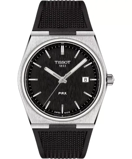 [T137.410.17.051.00] TISSOT PRX Quartz Black Dial Rubber Strap Men's Watch T137.410.17.051.00