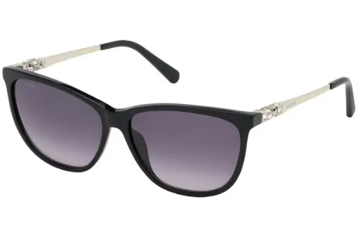 [SK225 01B] SWAROVSKI SK225 01B Black Plastic Sunglasses