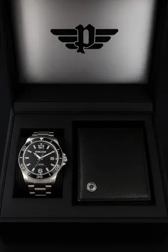[PEWJH2228104] POLICE WATCH+WALLET MAN'S SET PEWJH2228104