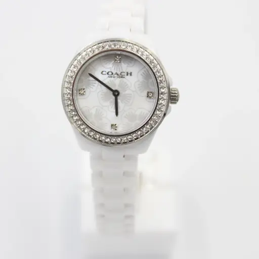 [1976S] Coach Women's White Watch 1976S