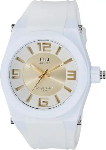 [VR32J011Y] Q&Q Watch White and Gold VR32J011Y
