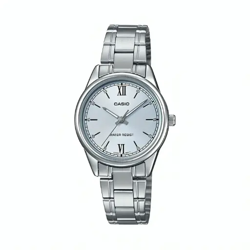 [LTP-V005D-2B3UDF] CASIO Metal Band Analog, Silver(W) WATCH LTP-V005D-2B3UDF