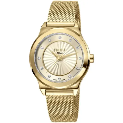 [FM1L125M0251] FERRE MILANO Classic Quartz Gold Dial Ladies WATCH FM1L125M0251