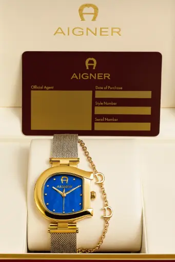 [AIG0006] AIGNER WATCH AIG0006 (BLUE+GOLD)