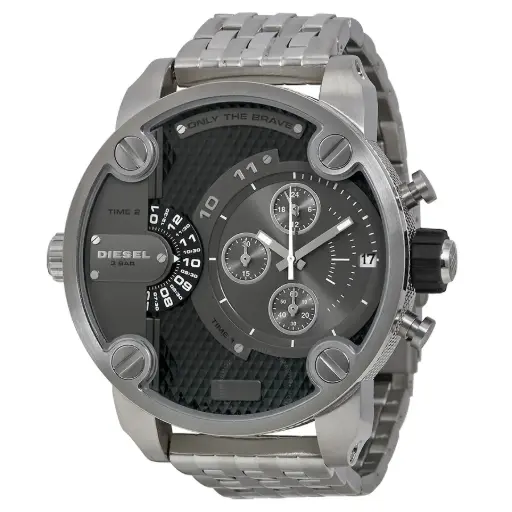 Diesel SBA Dual Time Chronograph Grey Dial Men's Watch