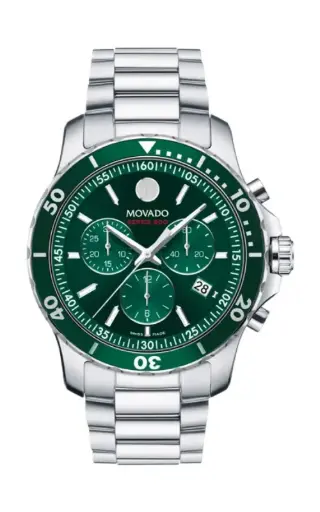 Movado Series 800 Men's 42mm Green Chronograph Watch