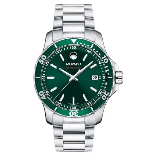 [2600136] Movado Series 800 Analog Green Dial Watch (Men) 40mm 2600136
