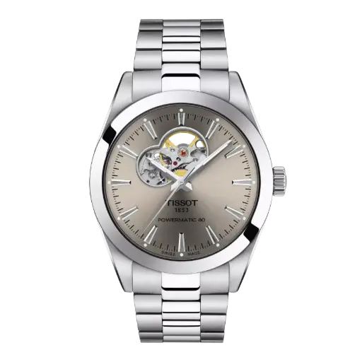 [T127]   TISSOT Gentleman Powermatic 80 Open Heart 40MM T127
