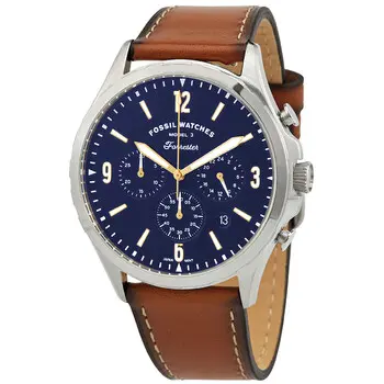 [FS5607] FOSSIL Forrester Chronograph Quartz Blue Dial Men's Watch FS5607