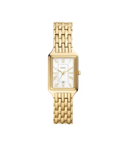 [ES5220] FOSSIL Womens Raquel Three-Hand Date Gold-Tone Stainless Steel Watch  ES5220