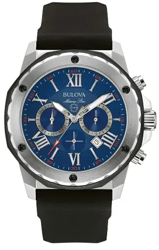 Bulova  Bule Dial Chronograph Watch 98B258 (copy)