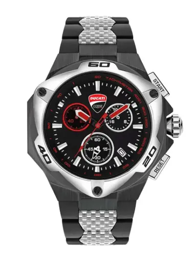 [Dtwgi2019009] Ducati Corse Stainless Steel Analog Black Dial Men's Watch-Dtwgi2019009