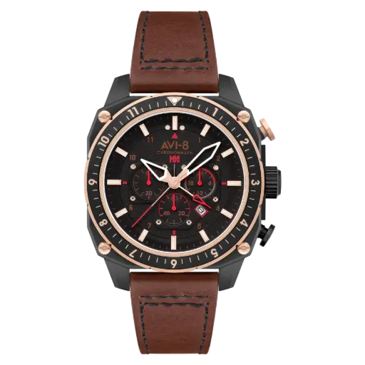 [AV-4100-09] AVI-8 ATLAS DUAL TIME CHRONOGRAPH WATCH AV-4100-09