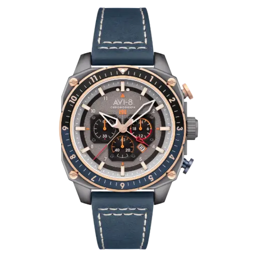 [AV-4100-07] AVI-8 ATLAS DUAL TIME CHRONOGRAPH WATCH AV-4100-07