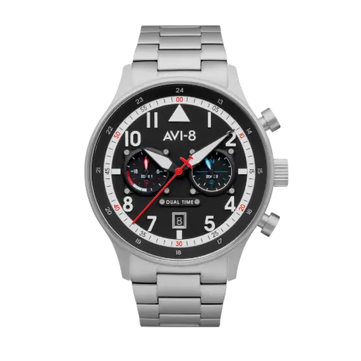 [AV-4088-11] AVI-8 CAREY DUAL TIME WATCH AV-4088-11