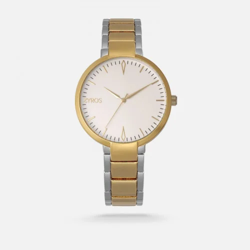 [ZAA235M060611] ZYROS MAN'S STEEL WATCH ZAA235M060611