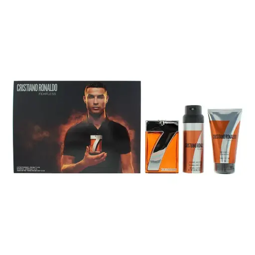 [C-148772] Cristiano Ronaldo Cr7 Fearless 3 Piece Gift Set EDT 100ml - Shower For Men