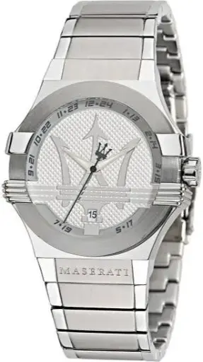 [R8853108002] MASERATI Silver Dial Silver Steel Strap Watch R8853108002