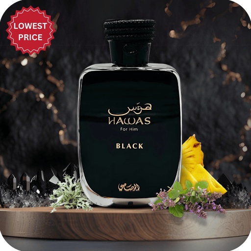 Rasasi Hawas Black Eau De Parfum for Men 100 Ml