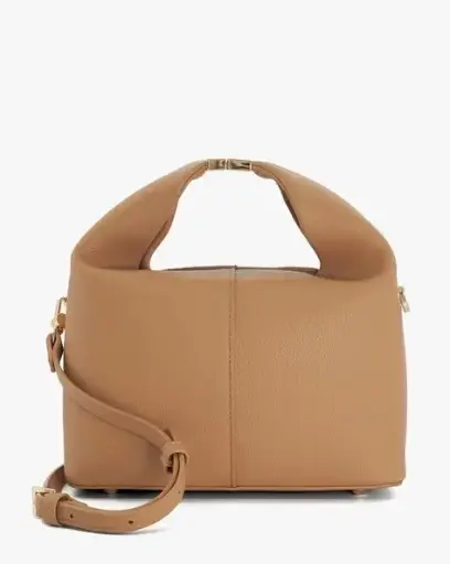 DUNE LONDON beige handbag with a wide top handle and adjustable shoulder strap
