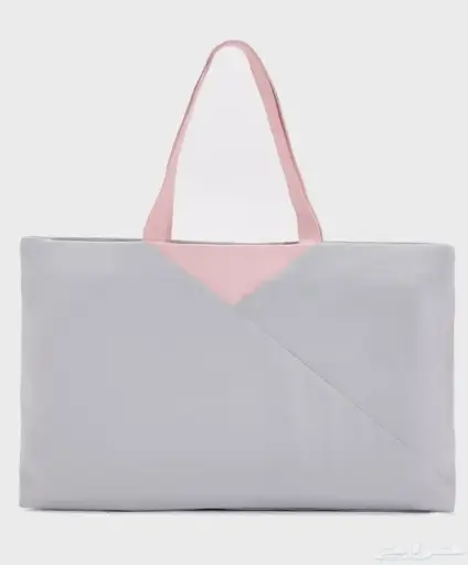 [LAN001] LANCOME large tote bag in grey with pink handle