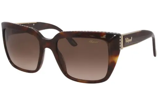 [SCH190S] CHOPARD Sunglass Shiny Dark Havana-Gold/Brown SCH190S 