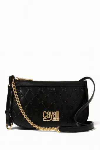 CAVALLI CLASS Doreta Top Zip Baguette Cross body bag Black