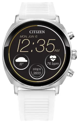[MX1000-28X] Citizen CZ Smart Touchscreen White Silicone Smart Watch 41MM MX1000-28X
