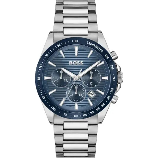 [HB1514240] Hugo Boss Chronograph Silver / Blue Watch-HB1514240