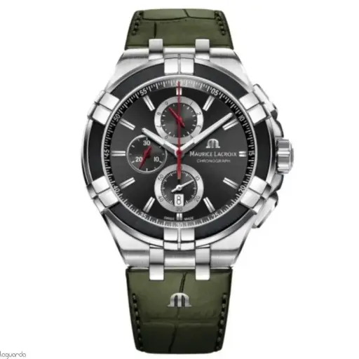 [AI1018-PVB21-330-1] Maurice Lacroix Aikon Chronograph Watch    