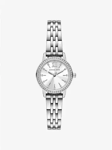 [MKO1171] Michael Kors Mini Melissa Pavé Silver-Tone Watch
