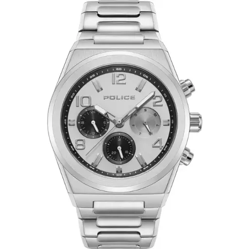 [PEWJK2226704] Police Salkantay Day Date Silver Watch