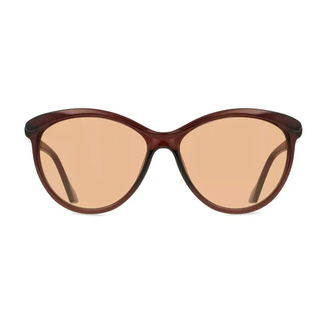 [CK19534S-210] Calvin Klein Women's Brown Round Sunglasses