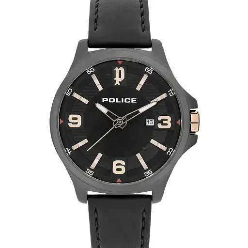 [P25293JSB-02] Police Men's Leather Watch 