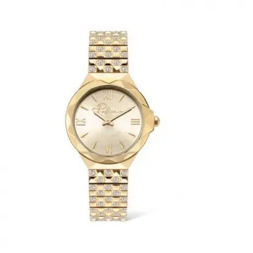 [PL-16072BSG/22M] POLICE Gold Dial Women Watch 