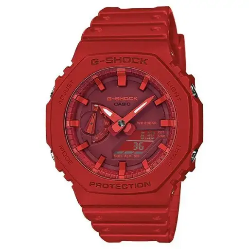 [GA2100-4A] Casio G-Shock Alarm World Time Quartz Analog-Digital Red Dial Men's Watch