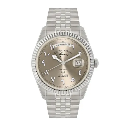[6868.10.H-GREY] West End Men's Silver Tone Case Grey Arabic Dial Automatic Watch