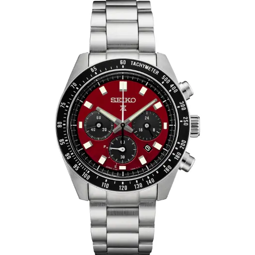 [SSC927] Seiko Prospex Speedtimer Solar Chronograph Red Dial Watch