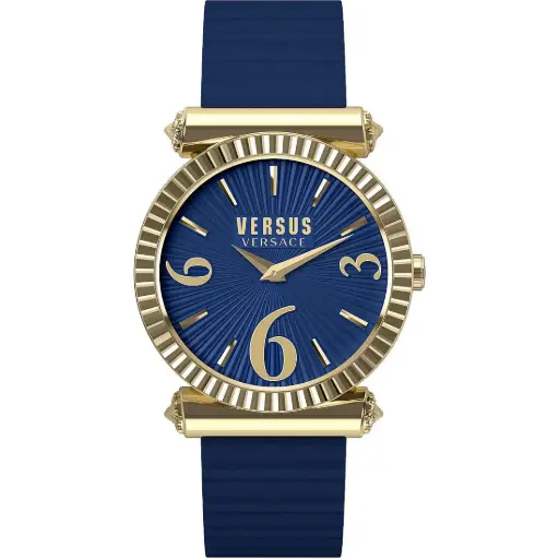 [VSP1V0419] VERSUS VERSACE Women Leather Blue Golden