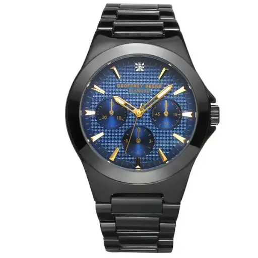[GBA0032GU] Geoffrey Beene® Gunmetal-Tone Diamond Dial Watch 